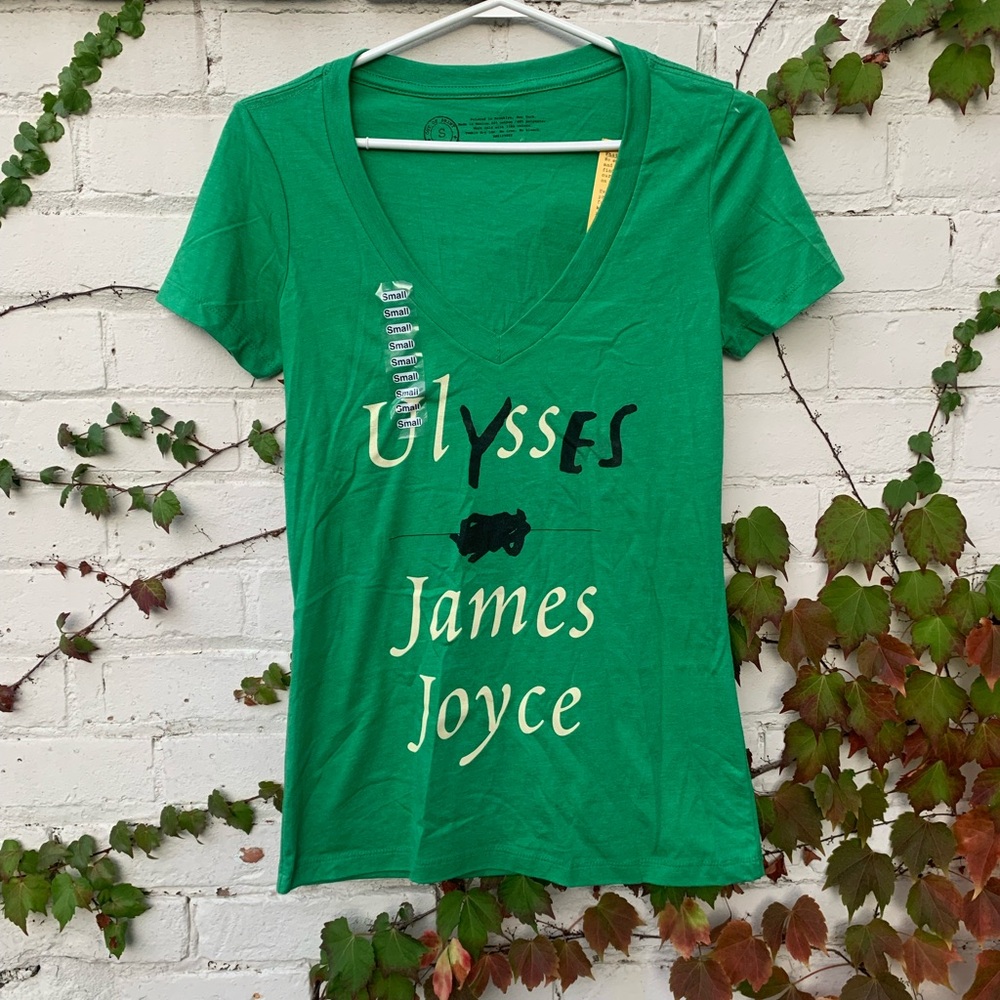 Out of Print Green 'Ulysses' V-Neck Tee